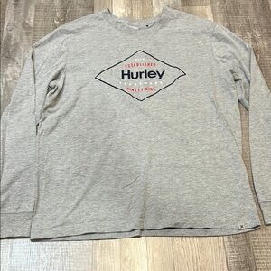 Hurley Gray Long Sleeve Shirt men’s large‎